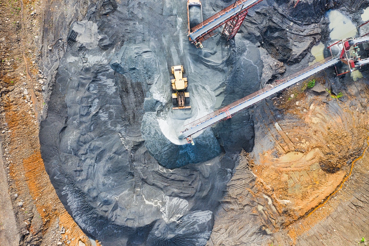 Aerial view of mine