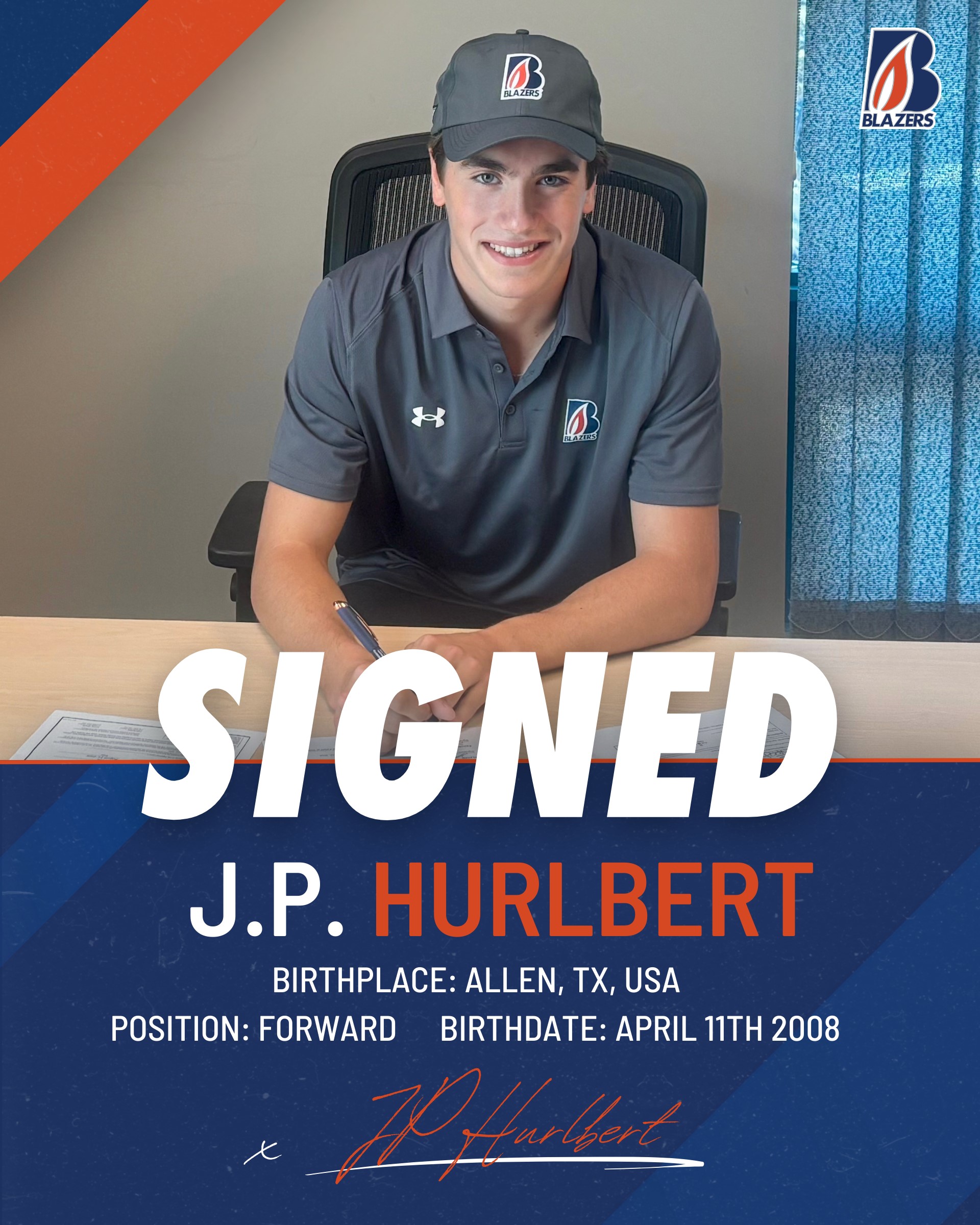 BLAZERS SIGN 2008-BORN FORWARD J.P HURLBERT