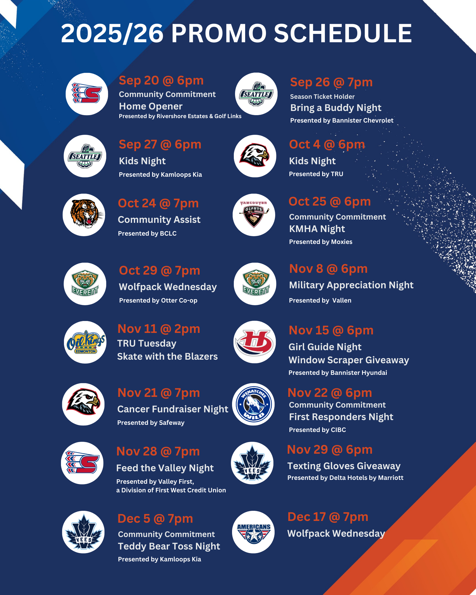 BLAZERS ANNOUNCE FIRST HALF PROMOTIONS SCHEDULE