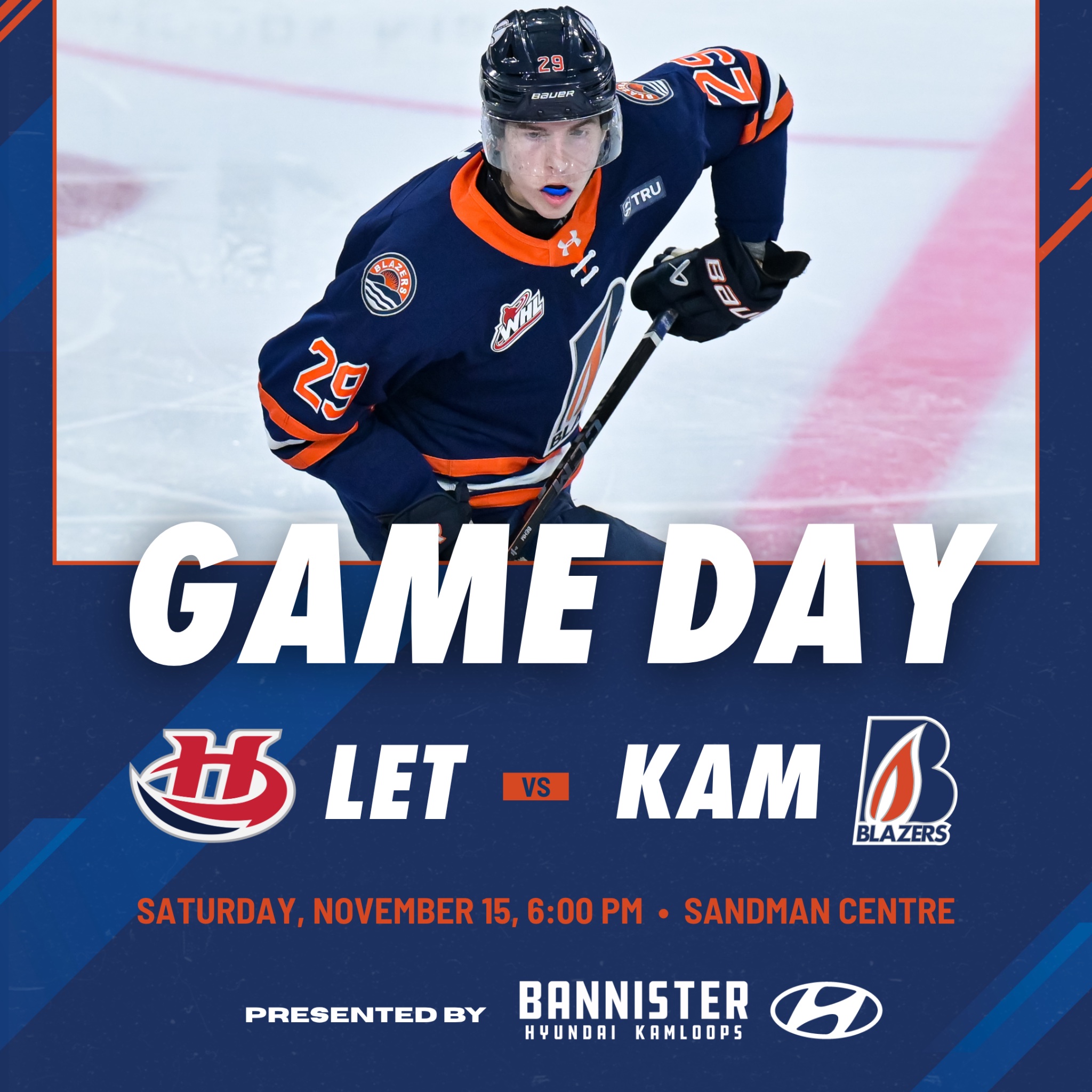 BLAZERS HOST HURRICANES AT 6PM