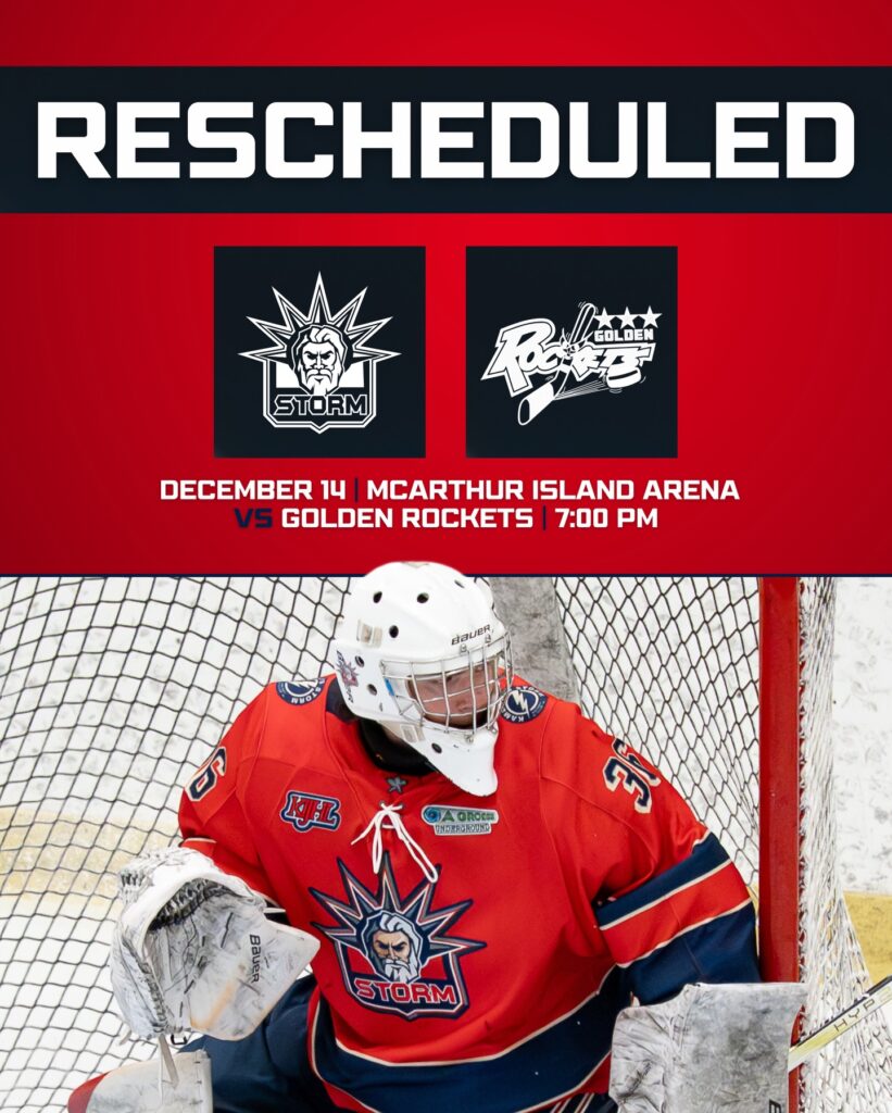 Tonight’s Game Postponed To Sunday 7pm