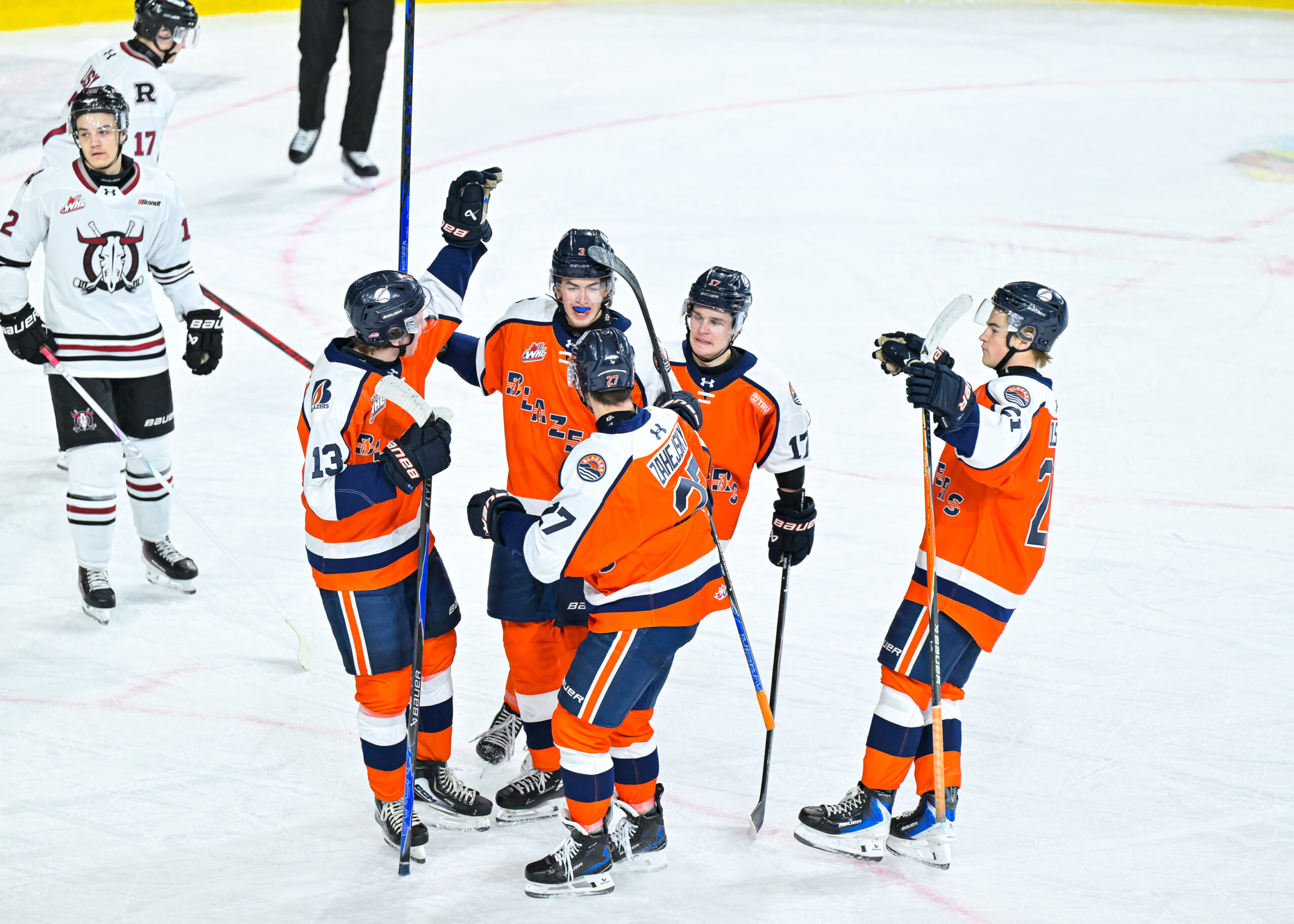 BLAZERS WIN 5-2 OVER REBELS