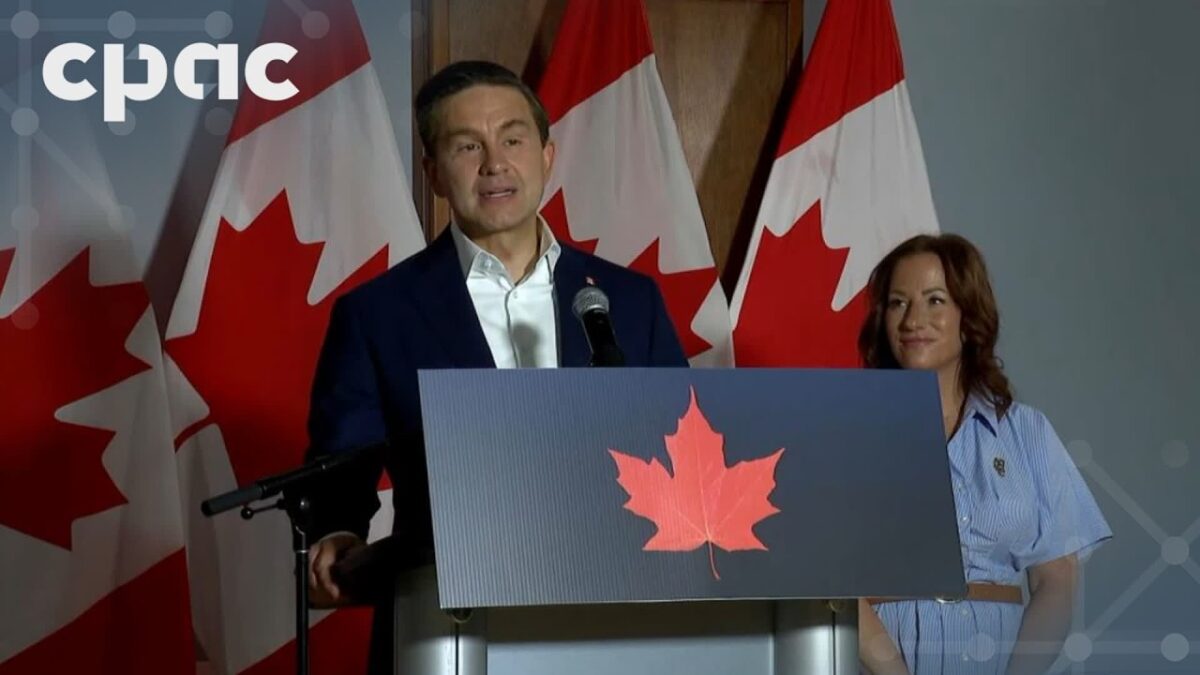 Conservative Leader Pierre Poilievre holds a news conference in Camrose, Alta. – July 2, 2026