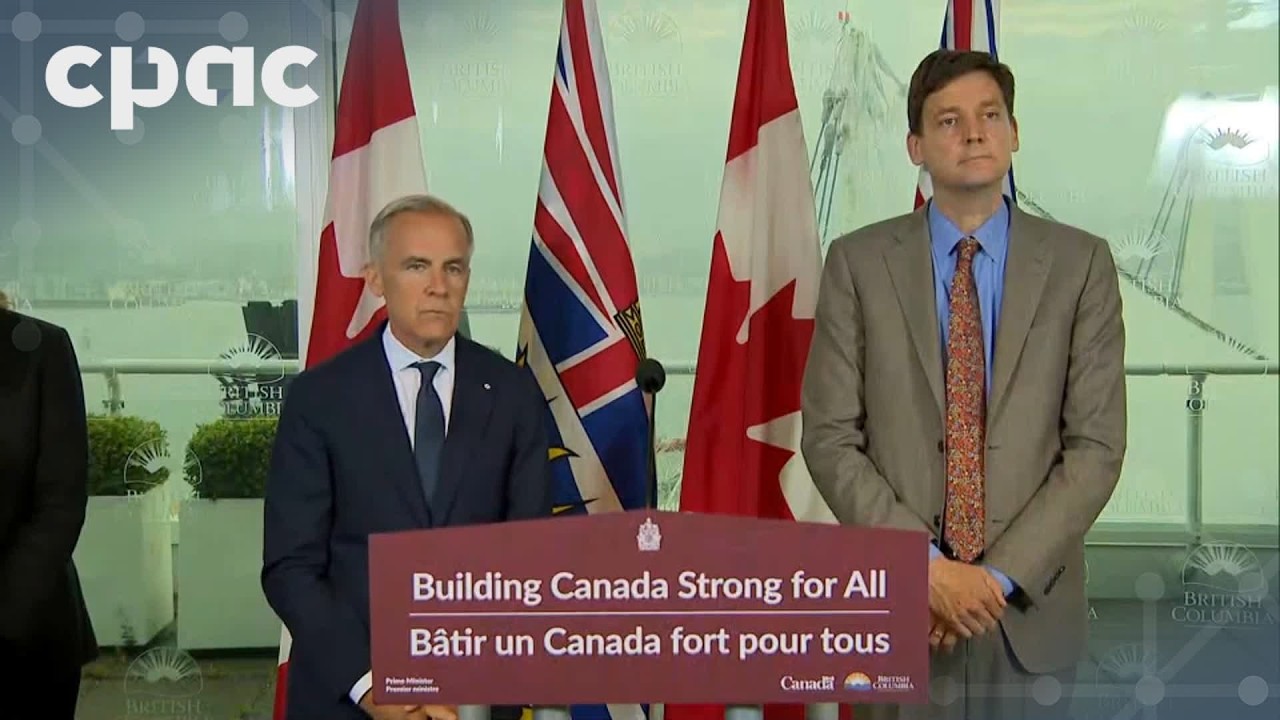 Mark Carney and David Eby make an announcement in Vancouver – July 2, 2026
