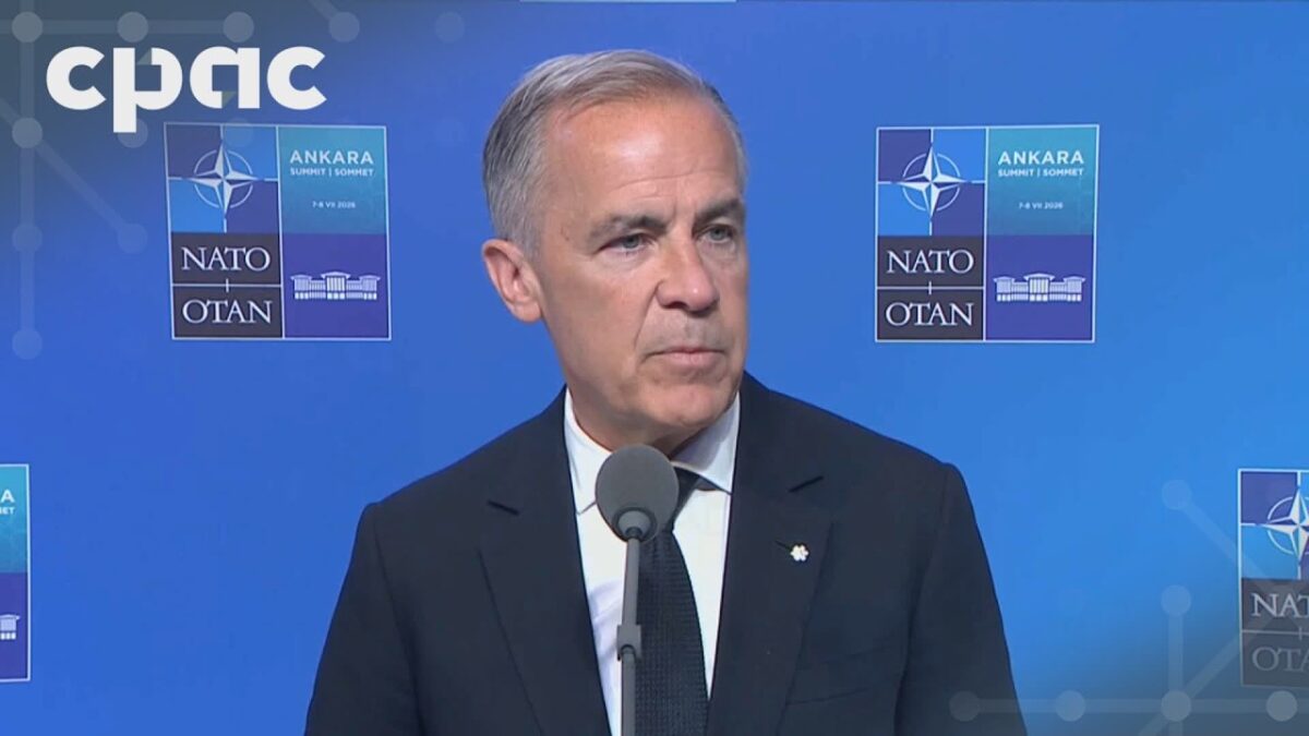 PM Carney holds doorstep scrum at NATO Summit – July 8, 2026