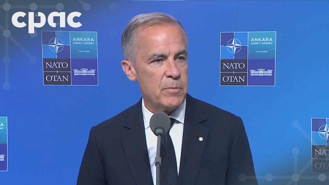 PM Carney holds doorstep scrum at NATO Summit – July 8, 2026