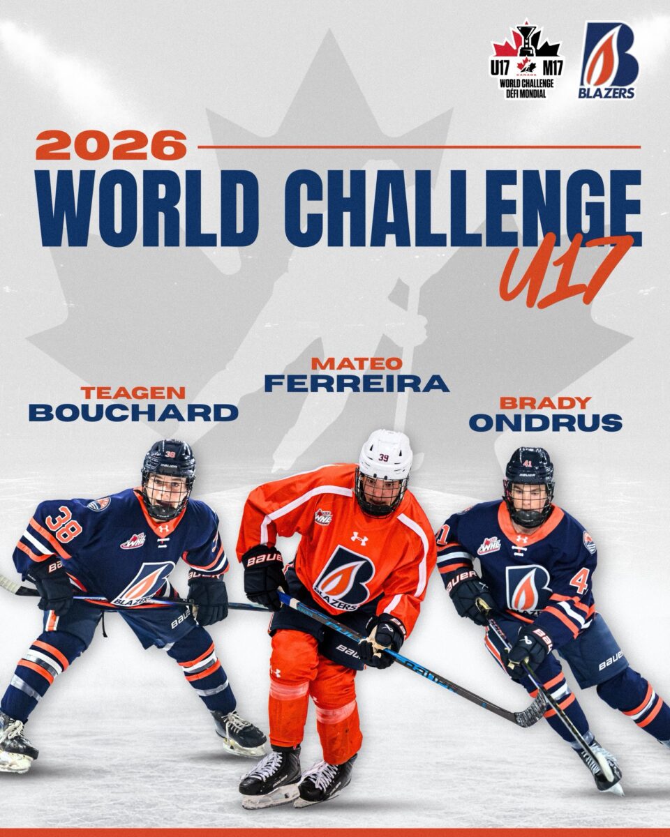 THREE BLAZERS TO ATTEND HOCKEY CANADA UNDER-17 CAMP