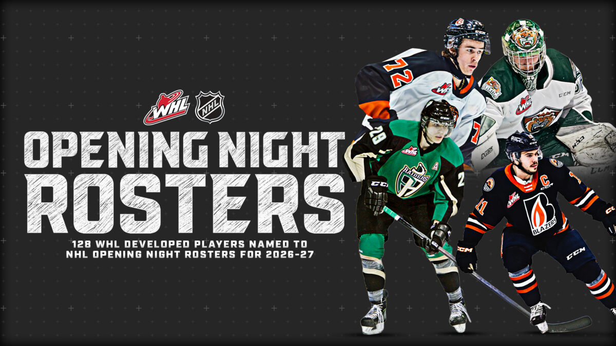 128 WHL-developed players named to NHL opening night rosters for 2026-27