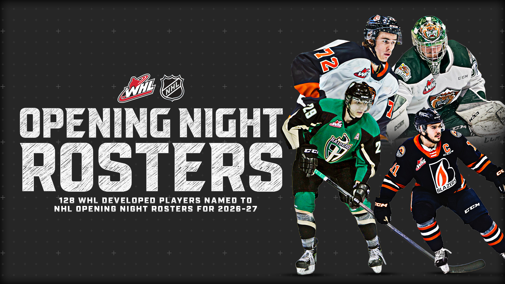 128 WHL-developed players named to NHL opening night rosters for 2026-27