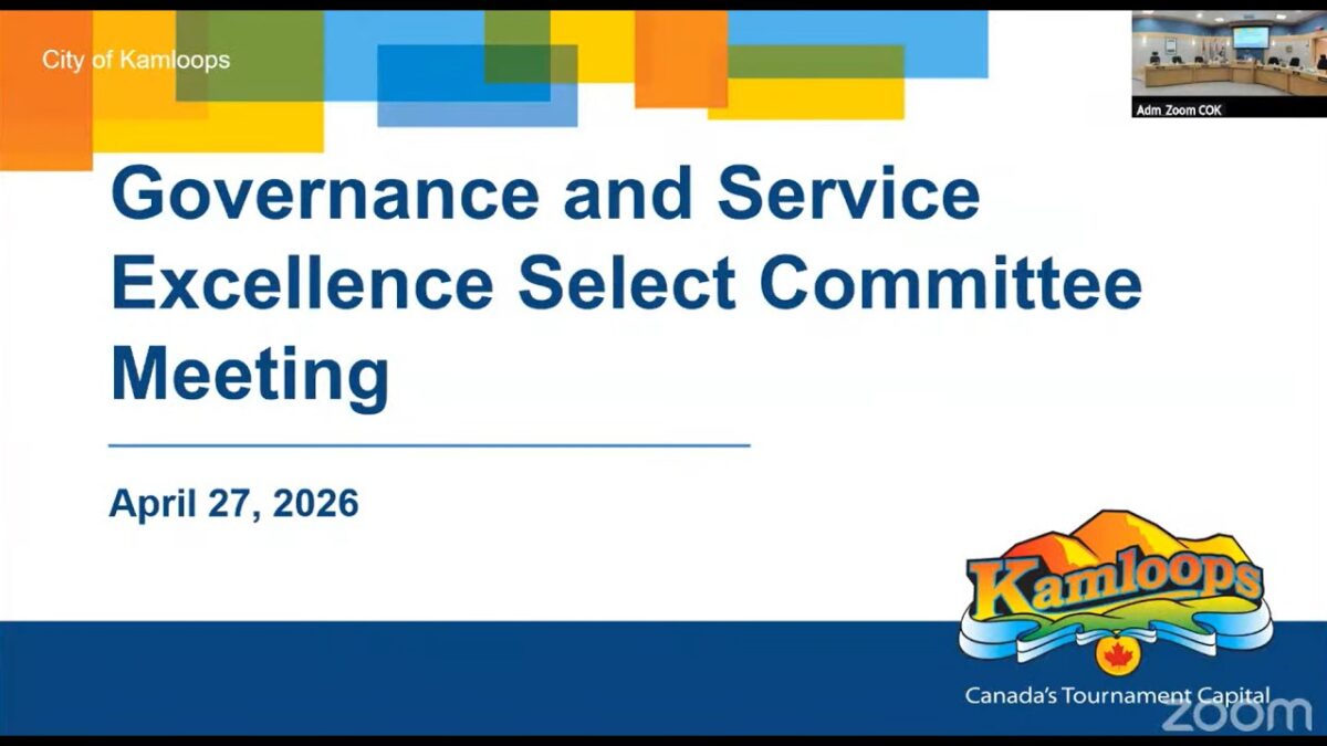 April 27, 2026 - Governance and Service Excellence Select Committee Meeting - Kamloops City Council