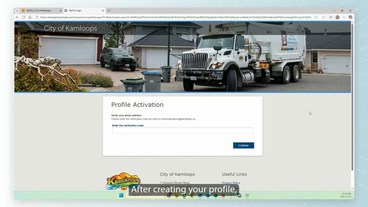 MyCity Instructional Series | Creating a MyCity profile