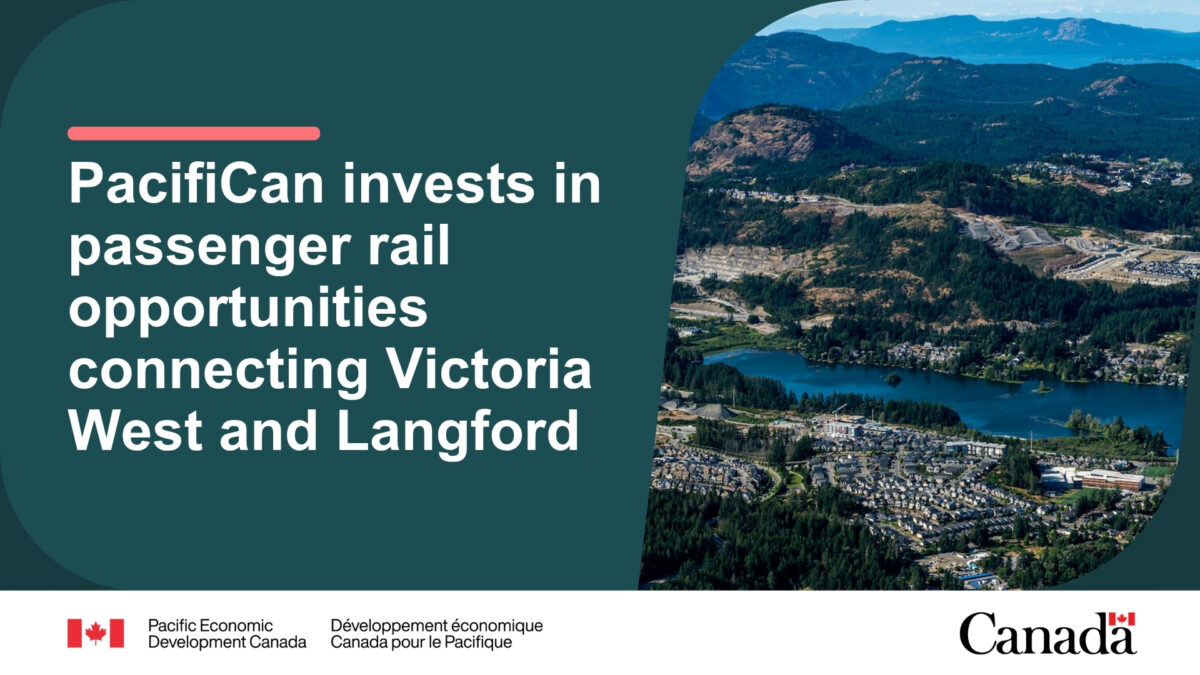PacifiCan invests in passenger rail opportunities connecting Victoria West and Langford