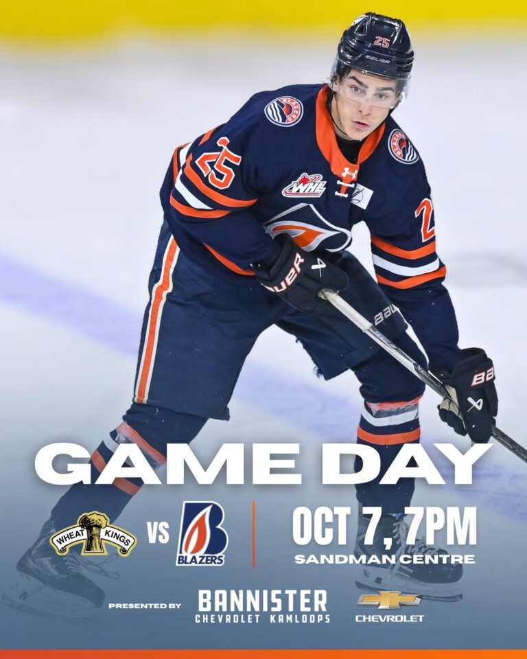 GAME DAY: BLAZERS HOST WHEAT KINGS AT 7PM